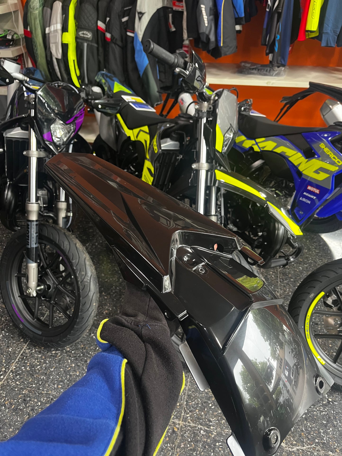 GUARDABARROS TRASERO SHERCO SILVER/BLACK MOON 50CC