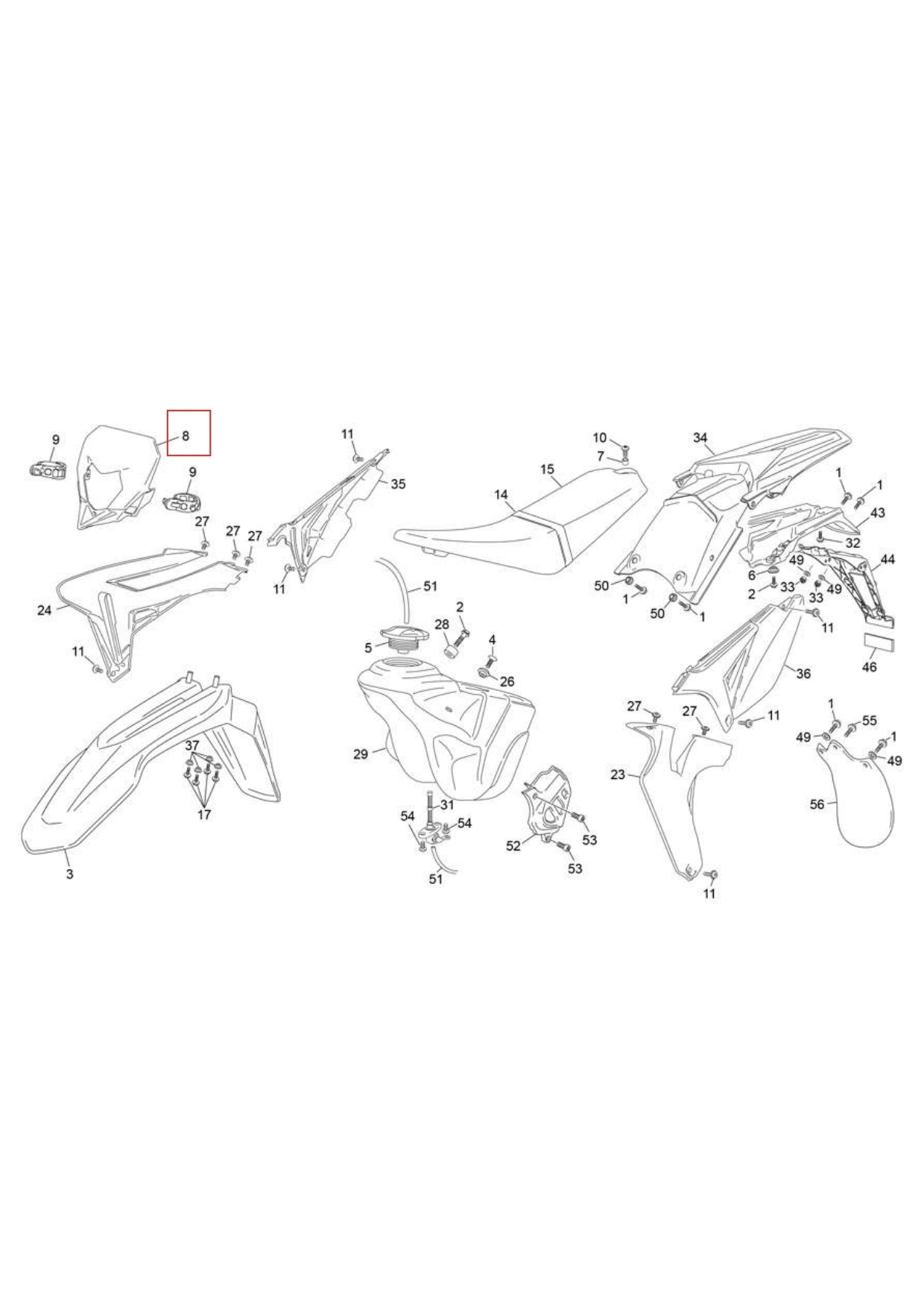 CARETA SHERCO RED ONE 50CC