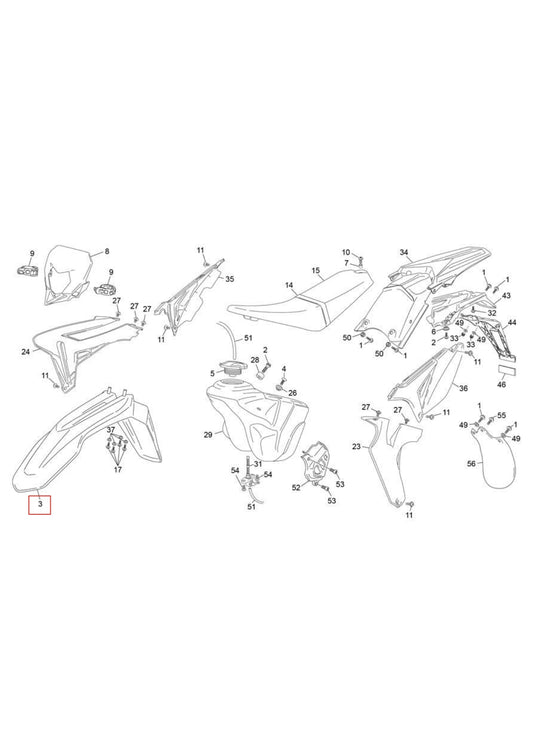 GUARDABARROS DELANTERO SHERCO RED ONE 50CC