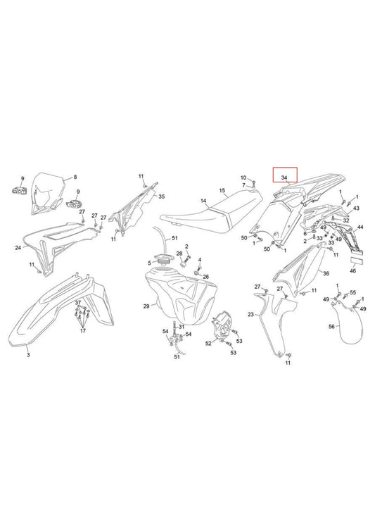 GUARDABARROS TRASERO SHERCO FACTORY 50CC