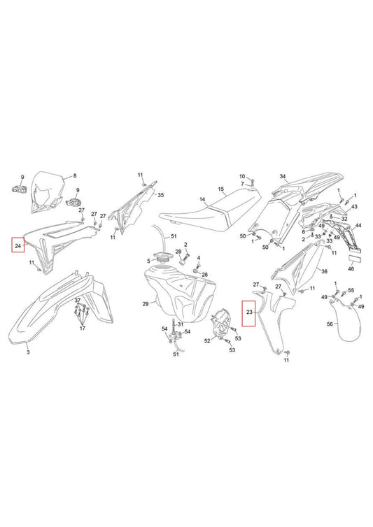 TAPA LATERAL DELANTERA SHERCO FACTORY 50cc