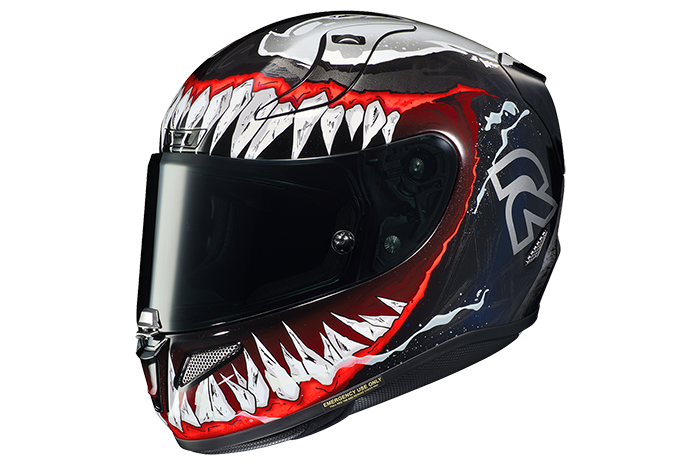 CASCO HJC RPHA 11 VENOM 2 MARVEL MC-1