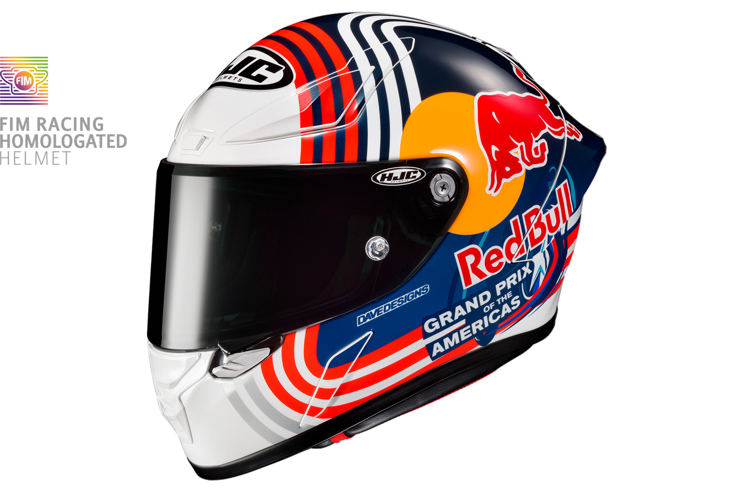 CASCO HJC RPHA 1 RED BULL AUSTIN GP MC-21