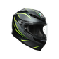 CASCO AGV K6 FLASH GREY / BLACK / LIME