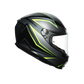 CASCO AGV K6 FLASH GREY / BLACK / LIME