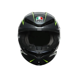 CASCO AGV K6 FLASH GREY / BLACK / LIME