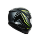 CASCO AGV K6 FLASH GREY / BLACK / LIME