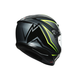 CASCO AGV K6 FLASH GREY / BLACK / LIME